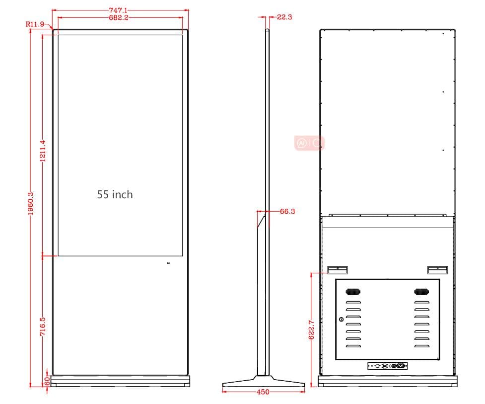 Indoor Werbestele (einseitig) 16